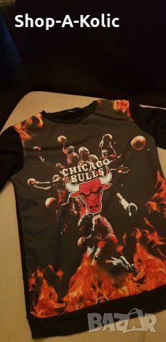  Youth CHICAGO BULLS MICHAEL JORDAN Hybrid Long Sleeve Shirt Made in Italy, снимка 2 - Суичъри - 29291459