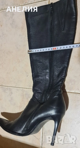 Дамски кожени ботуши, снимка 5 - Дамски ботуши - 31564690