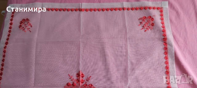 карета тюл, ръчна бродерия - 2 бр., снимка 5 - Други - 52956733