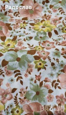 Продавам платове за рокля кафяви с цветя , снимка 4 - Други - 49882621