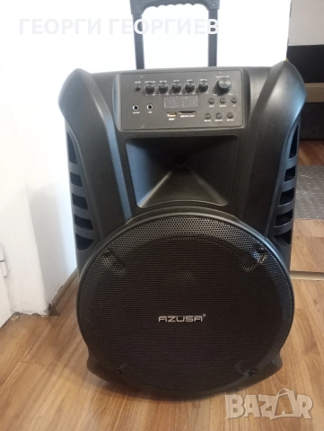 Продавам 15" караоке,мощна активна тонколона Azusa с два микрофона, снимка 5 - Тонколони - 52884421