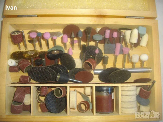 НОВ НЕМСКИ ОРИГИНАЛЕН КОМПЛЕКТ АКСЕСОАРИ ЗА МАШИНА МИНИ ДРЕЛКА ШЛИФОВАЛКА ПРАВ ШЛАЙФ НАД 100 БРОЯ , снимка 8 - Други инструменти - 48922809