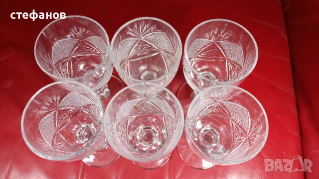 Кристални чаши за ликьор, ракия, 6 бр, ръчна инкрустация, подобни на „Моника”, снимка 7 - Чаши - 50994288