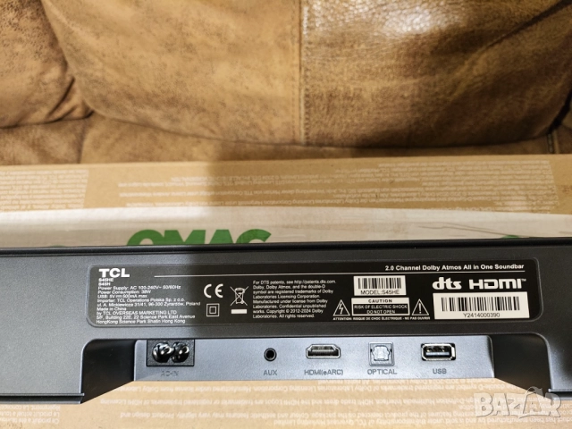 Саундбар/soundbar TCL S45H,2.0,100 W,Dolby Atmos,DTS-Virtual,HDMI eARC, снимка 4 - Аудиосистеми - 52832697