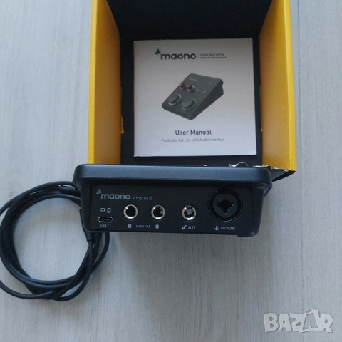 Maono PS22 Lite – Професионален USB Аудио Интерфейс 24-bit/192kHz | Подкаст, Гейминг & Студио, снимка 5 - Други - 54133786