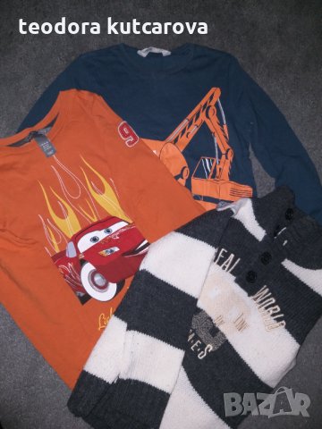 2 блузи с дълъг ръкав H&M и пуловер