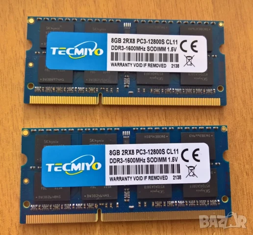 KIT 2 x 8GB DDR3 12800 ram памет за лаптоп
