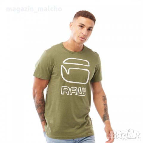 МЪЖКА ТЕНИСКА – G-STAR RAW Graw T-Shirt Sage; размери: L и XL, снимка 1 - Тениски - 30210900
