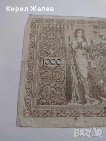 Райх банкнота - Германия - 1000 марки/ 1910 година - 17897, снимка 11 - Нумизматика и бонистика - 31019943