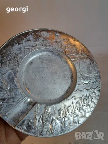 стар руски алуминиев пепелник  16/3, снимка 2 - Колекции - 48977429