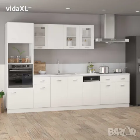 vidaXL Шкаф с чекмеджета "Lyon", бял, 80x46x81,5 см, инженерно дърво, снимка 2 - Шкафове - 56147785
