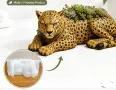 3D Голям Леопард тигър пума силиконов молд форма смола гипс свещ кашпа декор, снимка 1