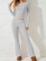 Дамски ежедневен едноцветен моден комплект с дълъг ръкав, 4цвята , снимка 14