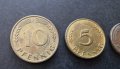 Монети . Германия. 1, 5 и 10 пфенига. 1950 година., снимка 3