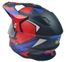 Крос каска за мотор, мотокрос, ендуро и АТВ - червен/син мат - XL, снимка 2