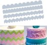 4 бр Зиг заг вълнички къдрици пластмасови форми за оформяне борд кант декор торта