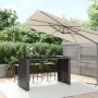 vidaXL Бар маса със стъклен плот, черна, 185x80x110 см, полиратан（SKU: 362600）, снимка 2