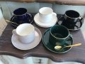 Сервиз за дълго двойно кафе или чай - предлага се в пет цвята : тъмно син, бял, черен, светло сив и , снимка 1 - Сервизи - 37527071