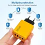 USB Зарядно 120W 2хUSB 2xPD Четири Порта Зарядно за Мобилен Телефон Четворно Зарядно Quick Charge 3, снимка 3