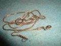 ПОЗЛАТЕН ФИН ЛАНЕЦ КОЛИЕ РЕТРО ПЛЕТКА БЛАГОРОДНА НЕРЪЖДАЕМА СТОМАНА с ПОЗЛАТА ВИНТИДЖ ВЕРИЖКА 87800 , снимка 1