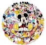 1вид 50 бр Мики и Мини Маус самозалепващи лепенки стикери за украса декор картонена торта и др парти, снимка 6