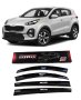 Ветробрани Външни Черни за Kia Sportage 2016 - 2021 Предни и Задни Комплект 4 броя, снимка 1