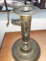 Стар бронзов свещник с механизъм за регулиране на свеща, снимка 4