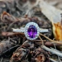 Сребърен пръстен с Аметист, снимка 3