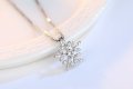 Сребърно колие - Снежинка Код: K109, снимка 3