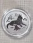 1 унция сребърна монета Australia Lunar II Dog 2018 - Privy Mark Lion, снимка 3