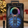 WSJAR E-8809 – Портативна караоке тонколона с микрофон и LED ефекти, снимка 2