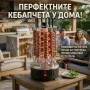 Електрическа скара за барбекю с 6 вертикални шиша – 1000W, автоматично въртене, без дим, снимка 2