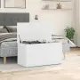 vidaXL Сандък за съхранение, бял, 84x42x46 см, инженерна дървесина, снимка 4