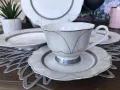 Порцеланов сервиз за хранене със сребърен орнамент- 18 части, снимка 4