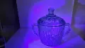 Винтидж стиклена захарничка, снимка 10