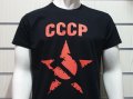 Нова мъжка черна тениска с трансферен печат СССР звезда, Русия, снимка 2