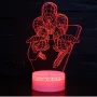 Холограмна 3D LED лампа Spider Man-дистанционно управление 16 цвята+други режими на управление , снимка 4