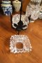 Бохемия кристални мини пепелници стойка ковано желязо , снимка 8