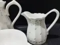 Стар български костен порцелан сервиз за чай , снимка 8