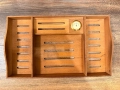 Луксозен дървен хумидор за пури с хигометър, снимка 3