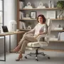 Офис стол HOMCOM с функция за накланяне, снимка 9