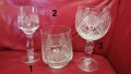 Кристални чаши различни по 5 бр, снимка 1