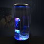 Настолна LED нощна лампа аквариум с медузи, снимка 1 - Лед осветление - 42619261