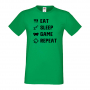 Мъжка тениска Game 4,Eat,Sleep,Game,Anime,Repeat,Ядене,Спане,Геймс,Подарък,Повторение,Празник,Игри, снимка 6
