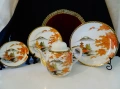 Чиния японски порцелан Satsuma Kazan 20 см.,злато. , снимка 9
