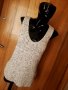 Бяло-сив дебел потник плетка С, снимка 1 - Блузи с дълъг ръкав и пуловери - 34397792