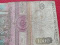 Стара банкнота 1000 лей 1993г. Румъния за колекция декорация - 27062, снимка 6