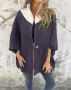Есенно-зимно дамско свободно яке с яка и цип, 9цвята , снимка 9