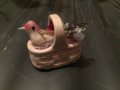 Птиче в кошничка мини, снимка 1 - Декорация за дома - 35053675