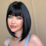 Черна каре перука, снимка 4